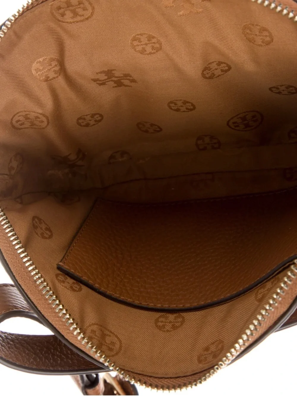 Tory Burch Cognac Leather Logo Belt Bag Waist Bag Adjustable Strap